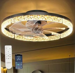 Addlon 20” Fandelier Ceiling Fan with Lights and Remote Control