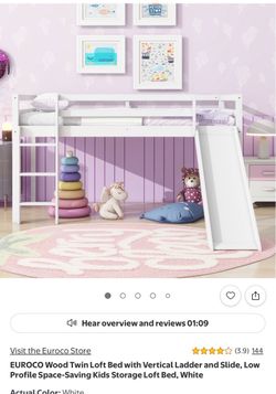 Kids bed with slide. Brand New