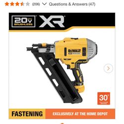 DEWALT 20V MAX XR Lithium-Ion Cordless Brushless 2-Speed 30° Paper Collated Framing Nailer (Tool Only),needs dome fixing