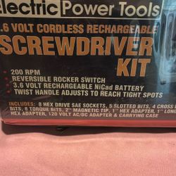 NEW CORDLESS SCREWDRIVER KIT RECHARGEABLE 