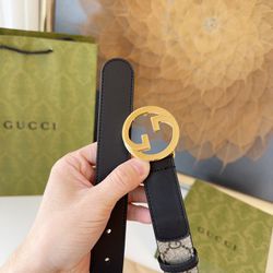 Gucci Retro Belt Reversible With Box 