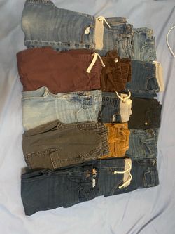 15 Gently used Boys size 5 jeans/pants (15 count lot)