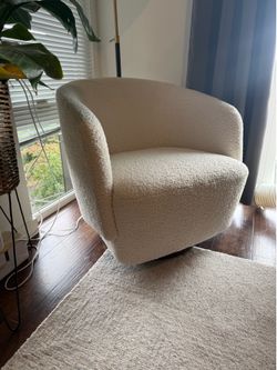 Ivory Sherpa - Sophie Swivel Chair from World Market