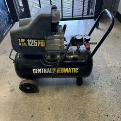 Central Pneumatic 2 Horsepower 8-Gal 125 PSi Cast Iron Vertical Air Compressor