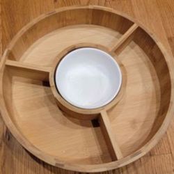 Acacia Wood Serving Snack Server