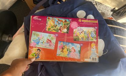 4 Princess Wood Puzzles