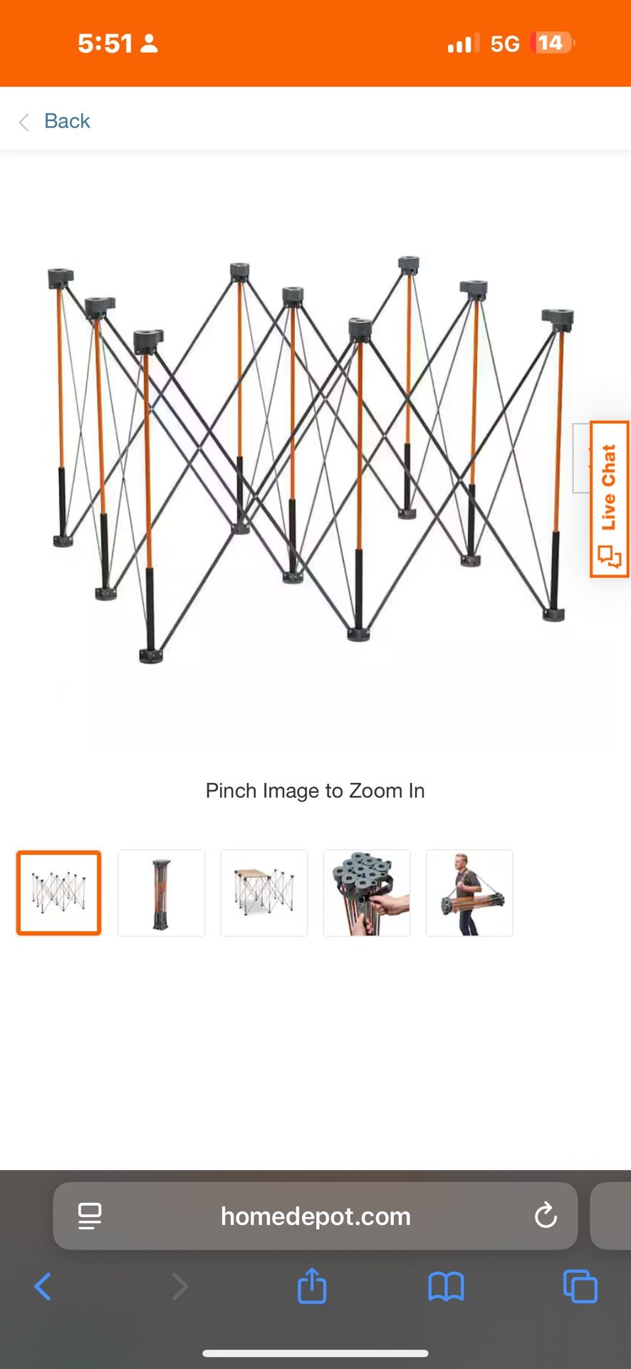 48 in. x 48 in. x 36 in Tall Steel Centipede Work Support