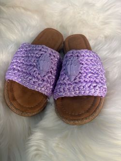 Kurt Geiger London Eagle Crocheted Slide Sandals