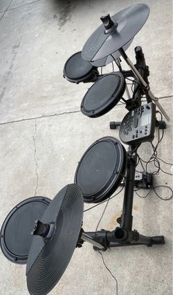 Alesis Nitro Mesh DM7X 7 Piece Drum Kit No Kick Drum Black Rare Tested