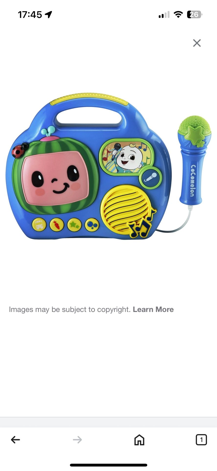 Cocomelon Sing Along Boombox Lights