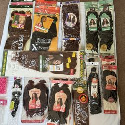 Bundle: 23 Hair Packs for Braids/Twists/Locs + 4 Packs of Hair Beads