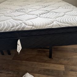 Queen size mattress  and frame