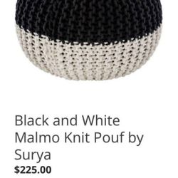 Ottoman Bench Pouf Footstool - NWT