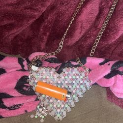 Aldo Pink Beaded Bag
