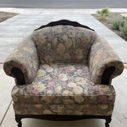 Victorian Style Floral Armchair