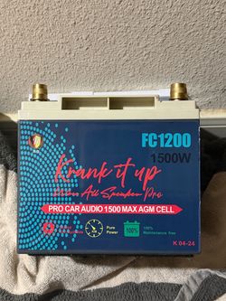 Krank It Up FC1200 AGM Car Audio Music Battery XS Power