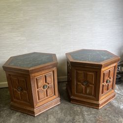 Set Of Hexagon End Tables Retro