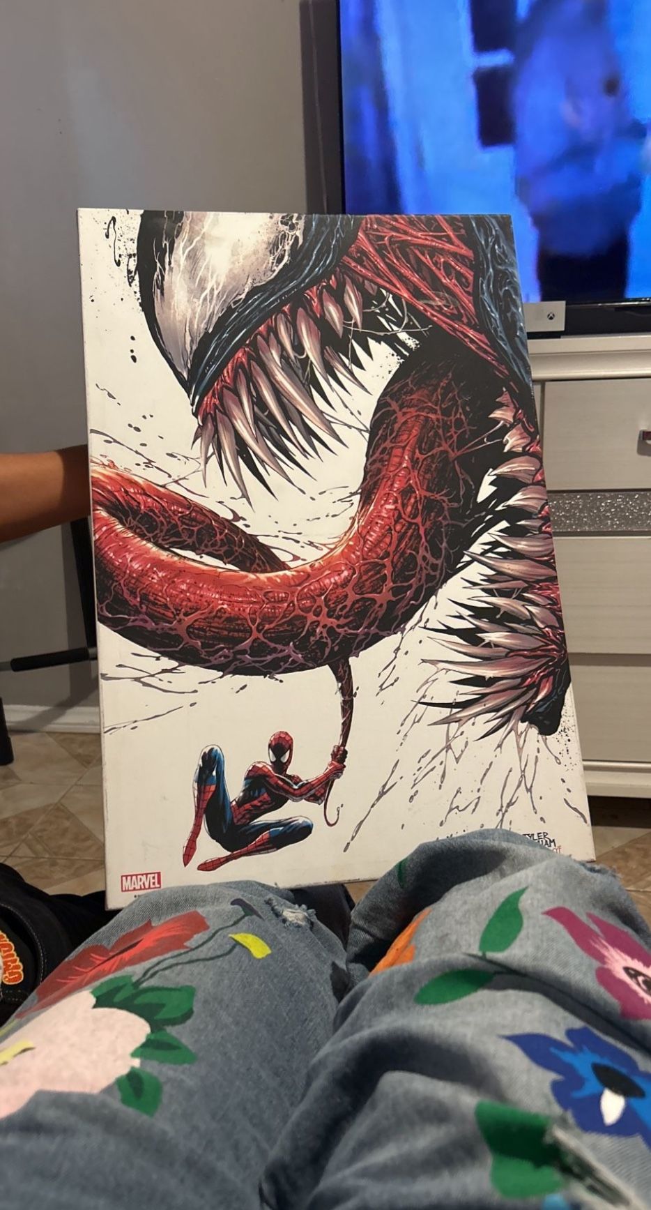 Super man X Venom Painting