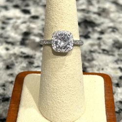 News Zircon Engagement Style Ring 1 Carat 
