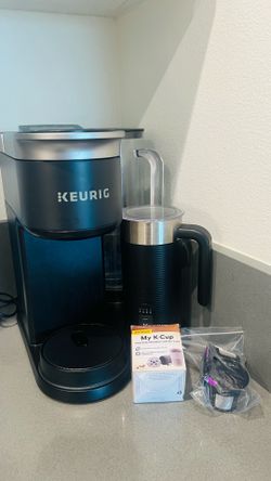 Keurig Coffee Maker and Milk Frother Set with Reusable K-Cup