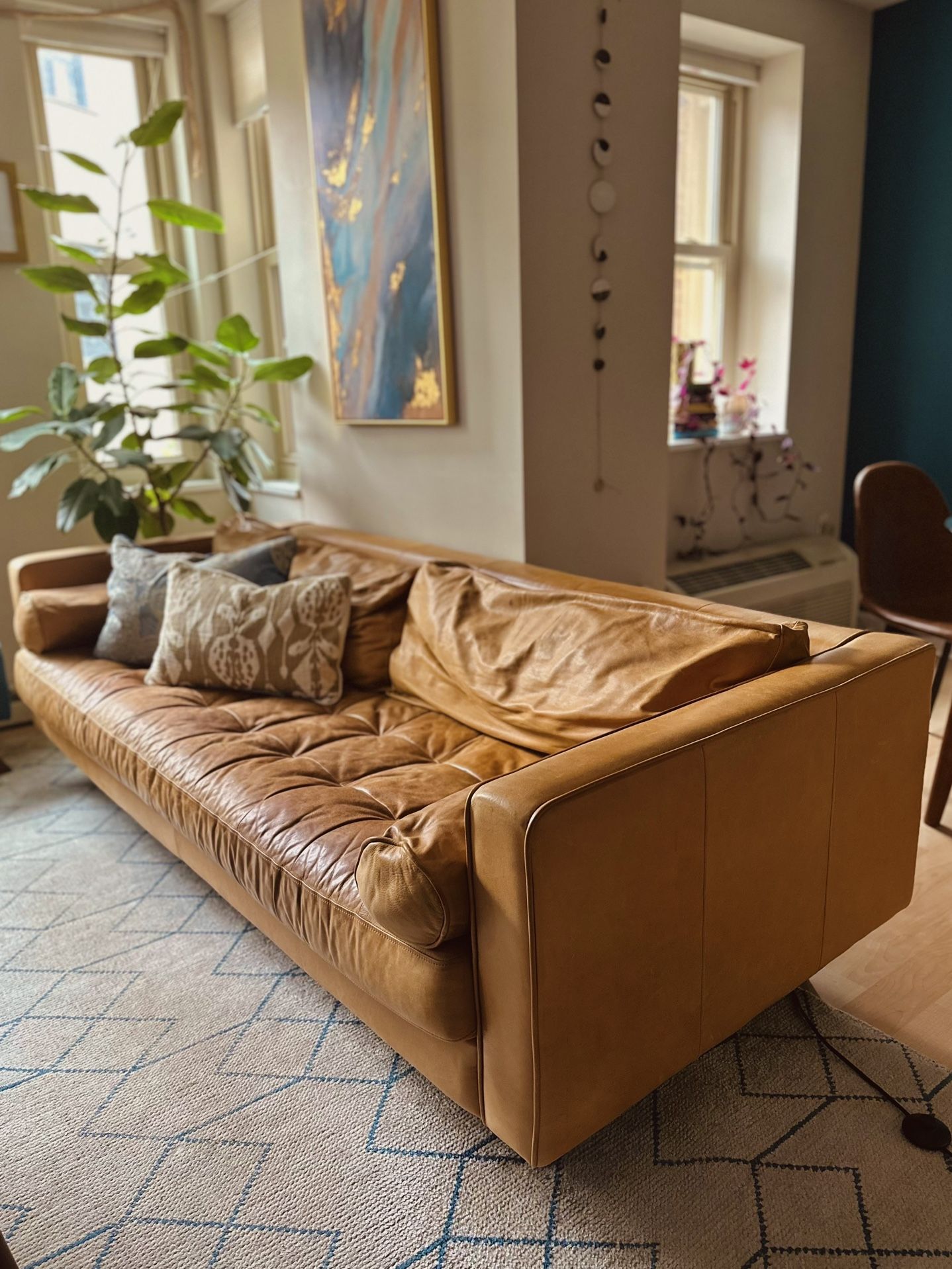 Sven charme on sale tan sofa