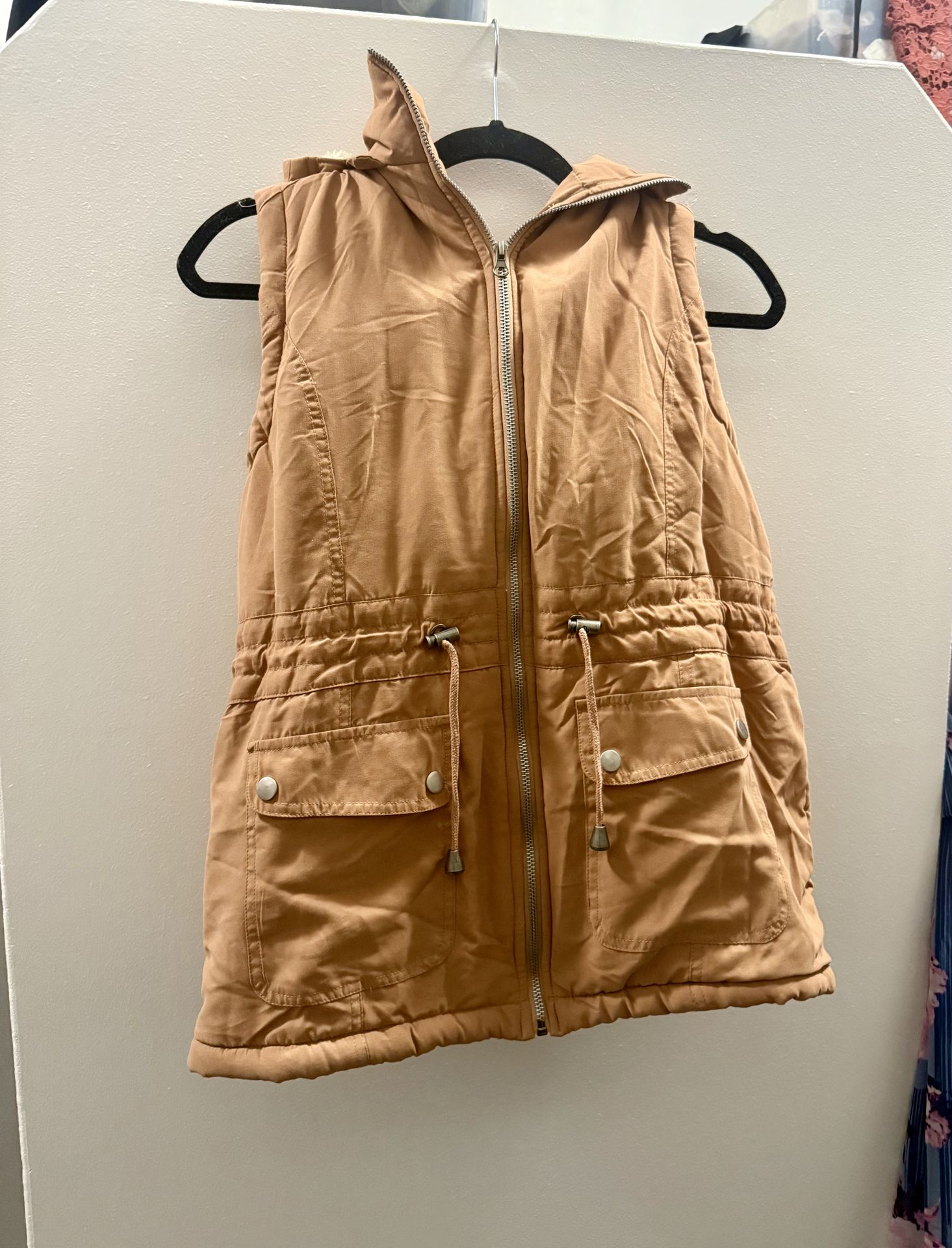 Size large fur lined vest