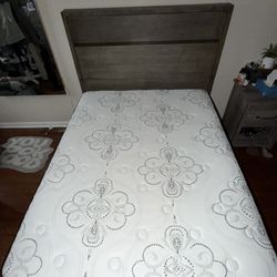 Full Size Mattress, Steel Box Spring, and Headboard!
