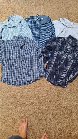 5 long sleeve button down shirts various brand
