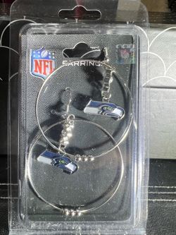 Seahawk hoop earrings