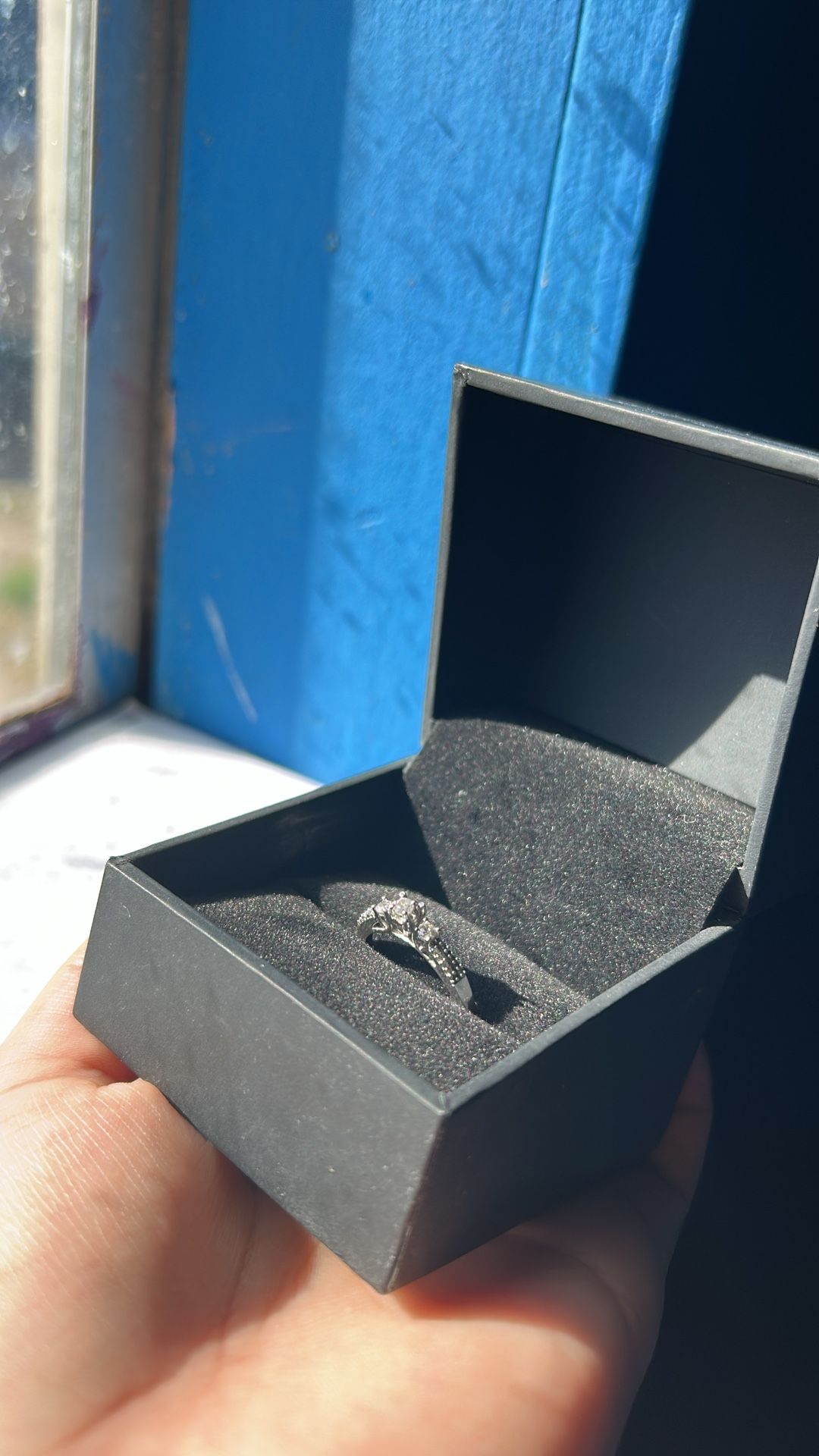Memories Moments Magic Three-Stone Ring 1/4 ct tw Diamonds 10K White Gold