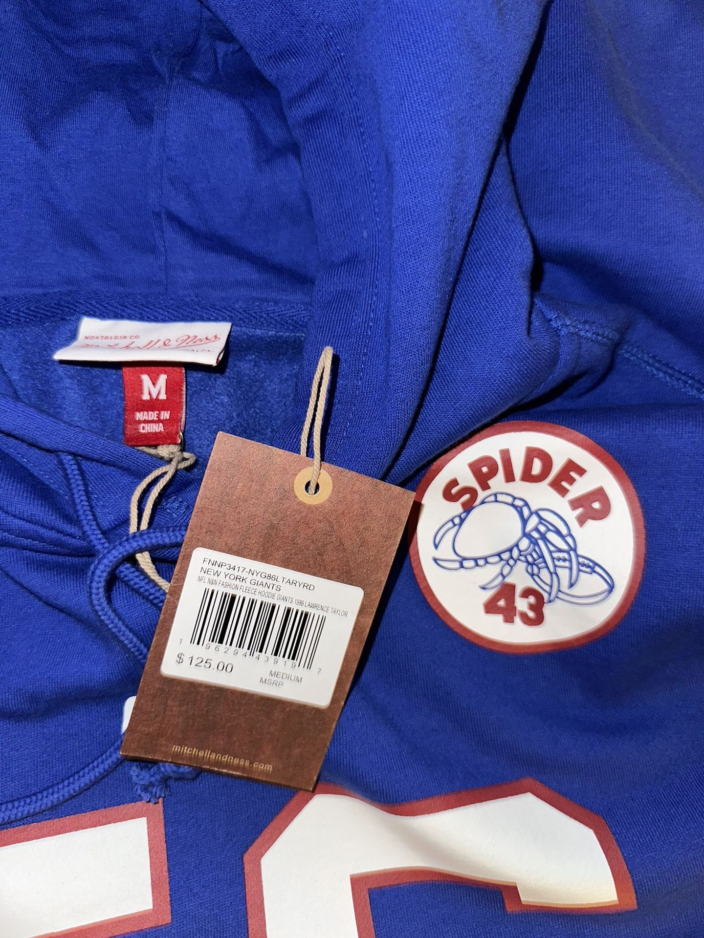 Mitchell Ness New York Giants Lawrence Taylor Hoodie Sweatshirt