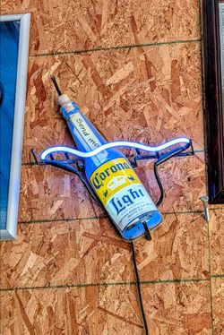 Corona Light 'Message in a Bottle' Neon Beer Sign