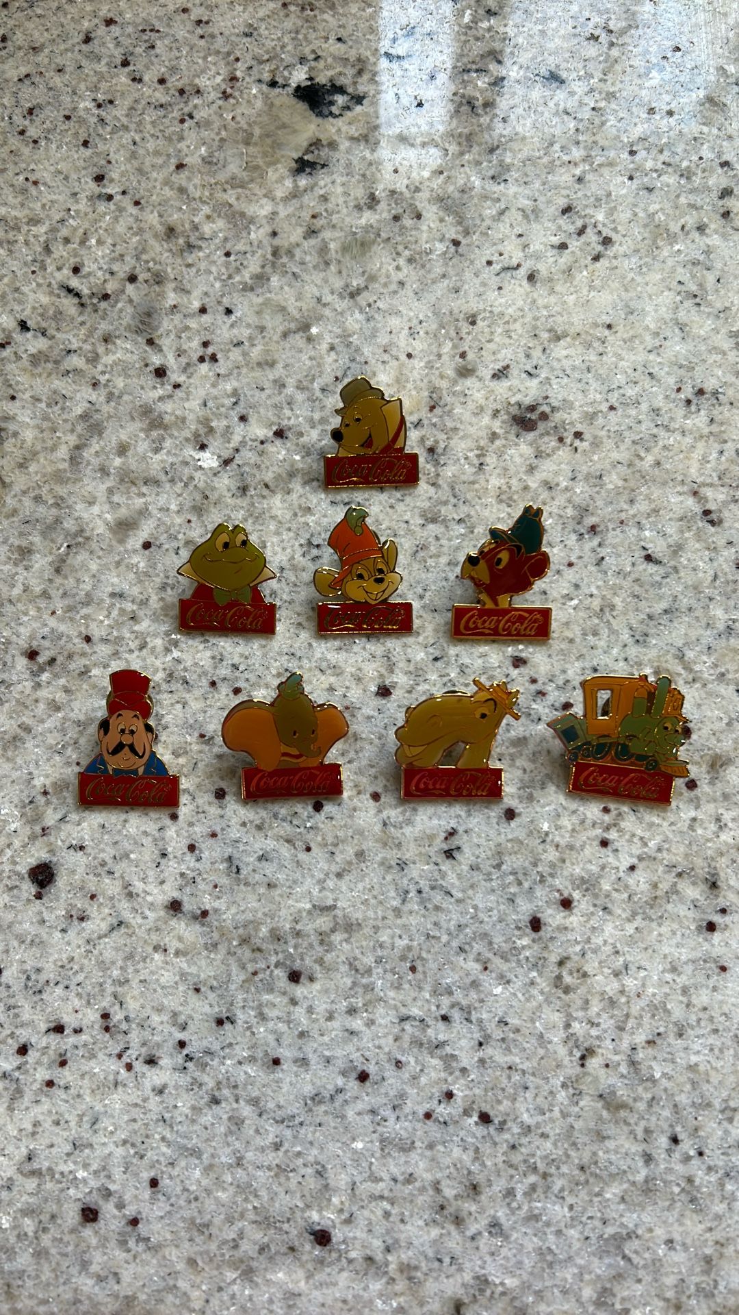 Walt Disney World 15th Anniversary/Coca-Cola Dumbo/Mr.Toad Pin Set