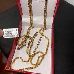 14k Gold FILLED Chain Set 