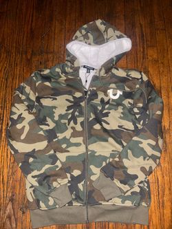 True Religion Camo Sherpa Hoodie NWT – Size S