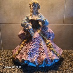 Capodimonte Porcelain - Lady sitting on a Chair