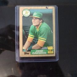 1987 Topps Jose Canseco Rookie Card