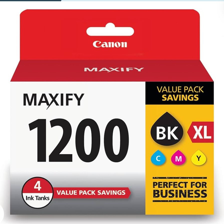 Canon PGI-1200 XL 4 Color Value Pack in Inkjet Printer Ink Cartridges by Canon