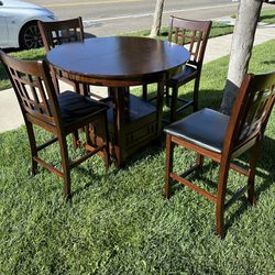 Nice Pub Style Dining Table With 4 Chairs