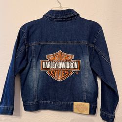 HARLEY DAVIDSON KIDS DEMIN JACKET SIZE 8-10 