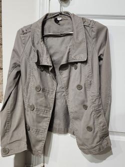 Blazer Women Girls H&M size XS 2 Jacket Cotton Blend