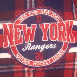 New York Rangers Flannel Long-Sleeve Jersey Shirt