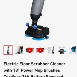Electric floor scrubber 