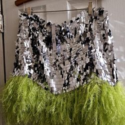 Silver Fringe Skirt