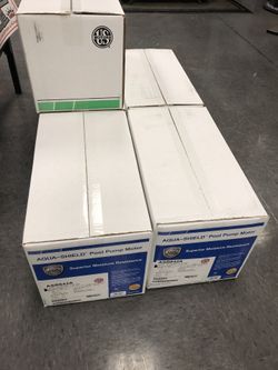 New pool motors in the box