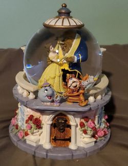 Beauty & The Beast Ballroom "Tale As Old As Time" Musical Snow Globe 