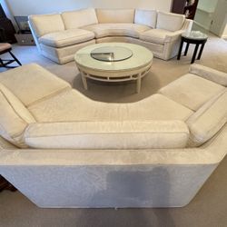 Gorgeous Vintage 1960s 2-piece Curved Sectional 