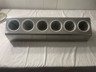 6 Countertop Silverware Dispenser, 6-Hole, Stainless Steel