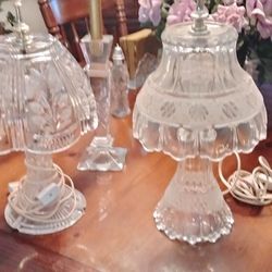 Crystal Lamps Perfect Work Great Medium Size $80 Each Your Clothes Offer