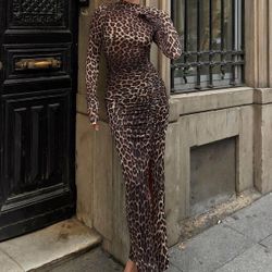 leopard midi dress / vestido print 